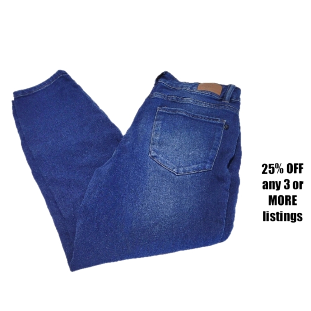 Skinny Jeans Size 6 Denim Blue Acid Light Dark Tahari Distressed Barrel Tappered